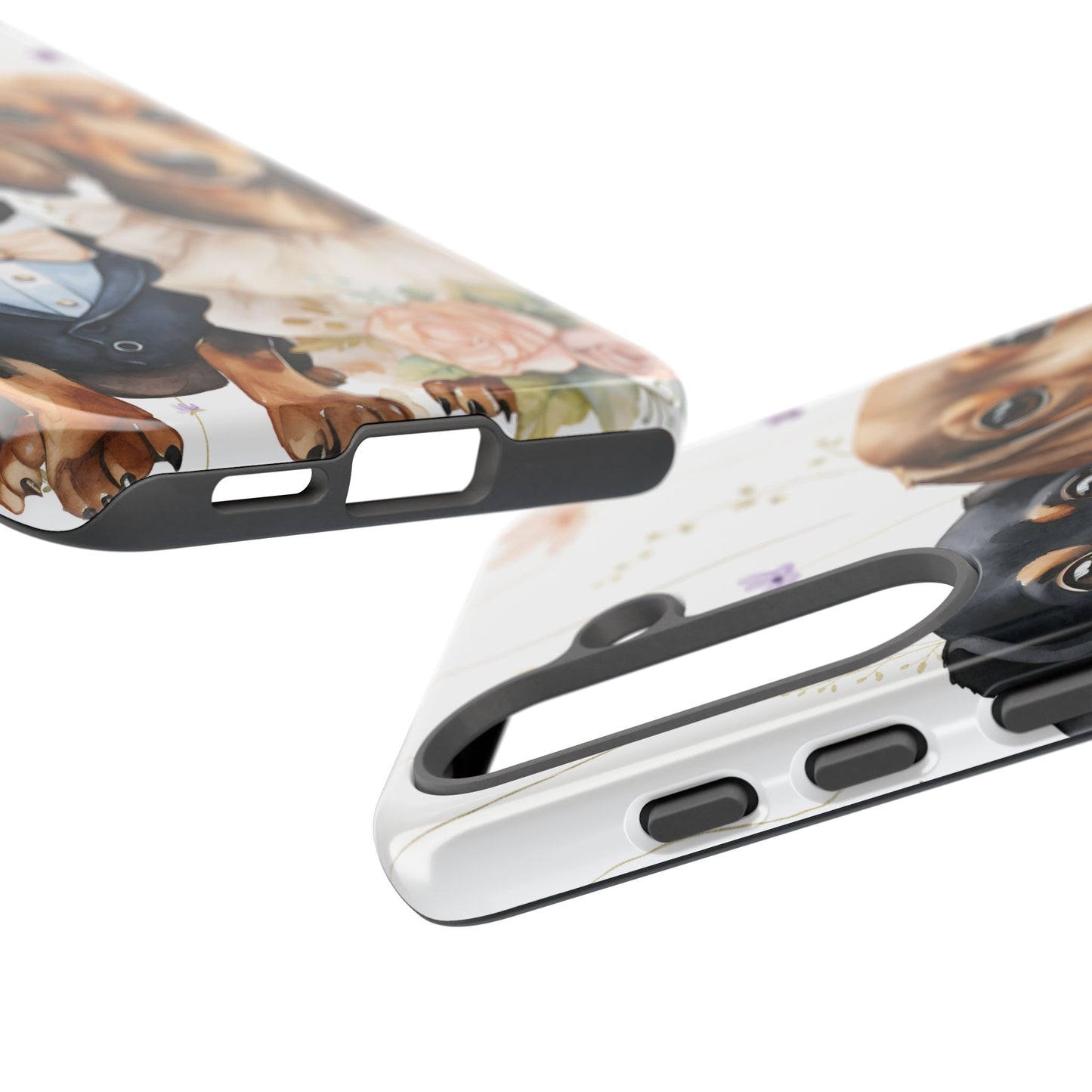 Wedding Dachshund Dog Phone Case - Bridal Gift Flower Girl Apple Pixel Galaxy