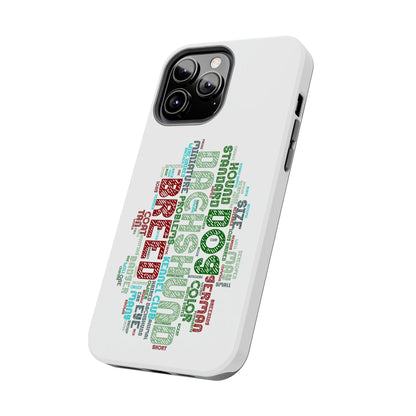 Dachshund Phone Case Dog Lover Gift Tough Phone Cover Doxie Word Art