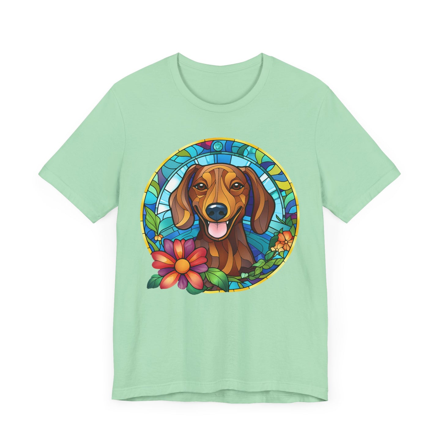 Adorable Dachshund Doxie Stained Glass