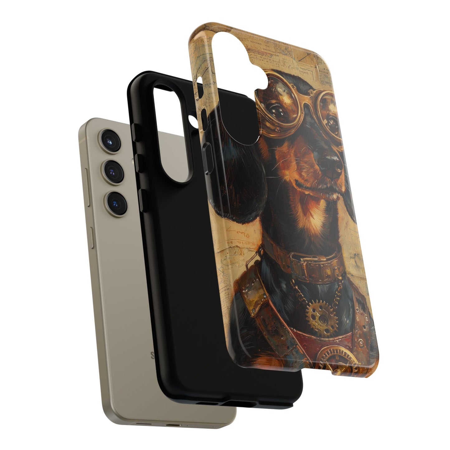 Steam Punk Dachshund Mens Phone Case - Dog Apple Pixel Galaxy