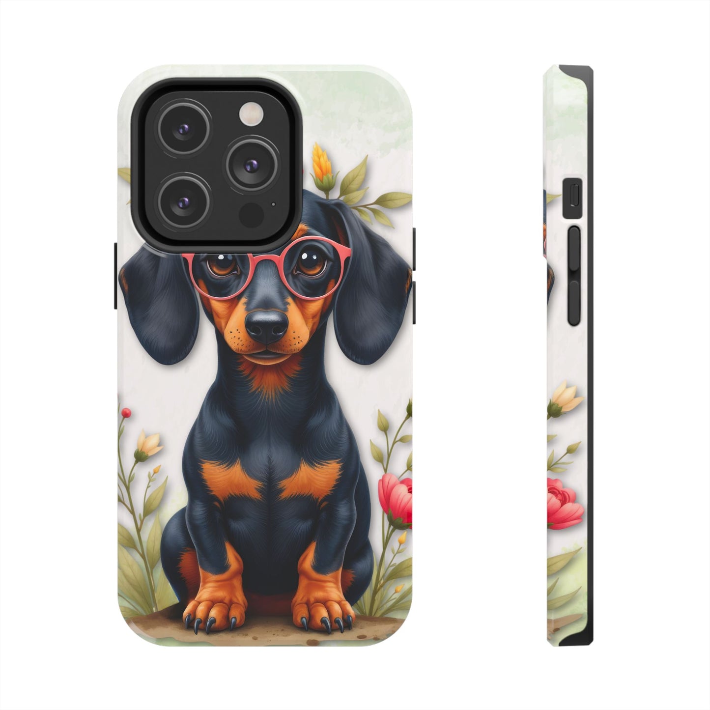 Cute Dachshund Phone Case, Dog Lover Gift, Tough Phone Cover, Pet Accessory,
