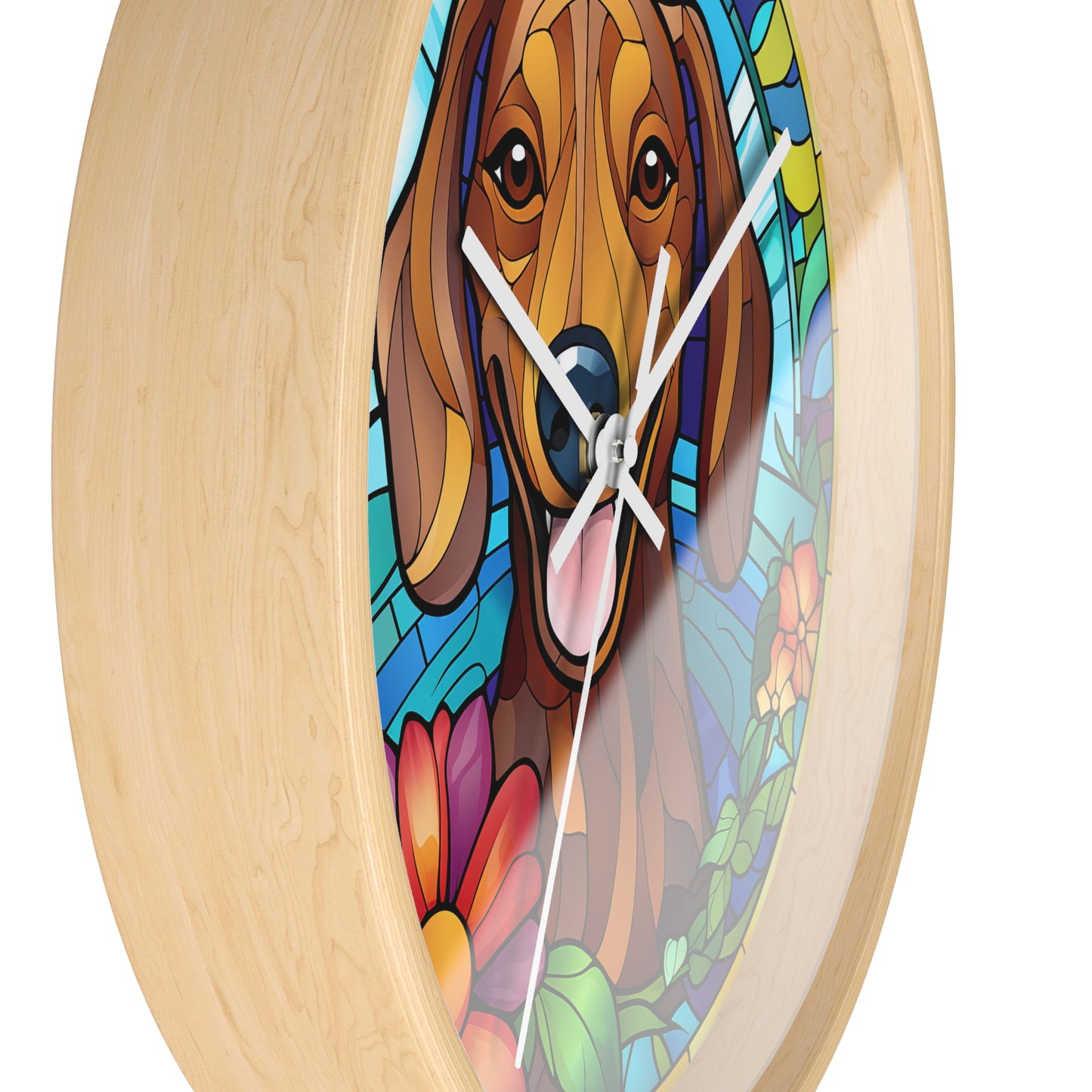 Stained Glass Printed Clock