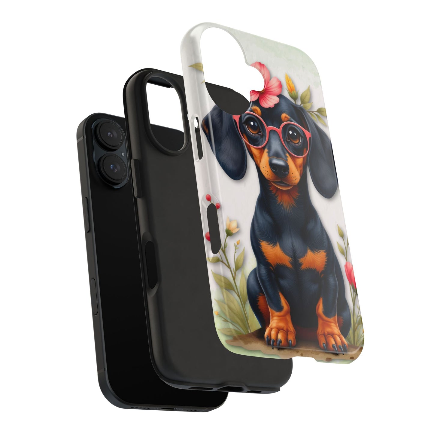 Cute Dachshund Phone Case, Dog Lover Gift, Tough Phone Cover, Pet Accessory,