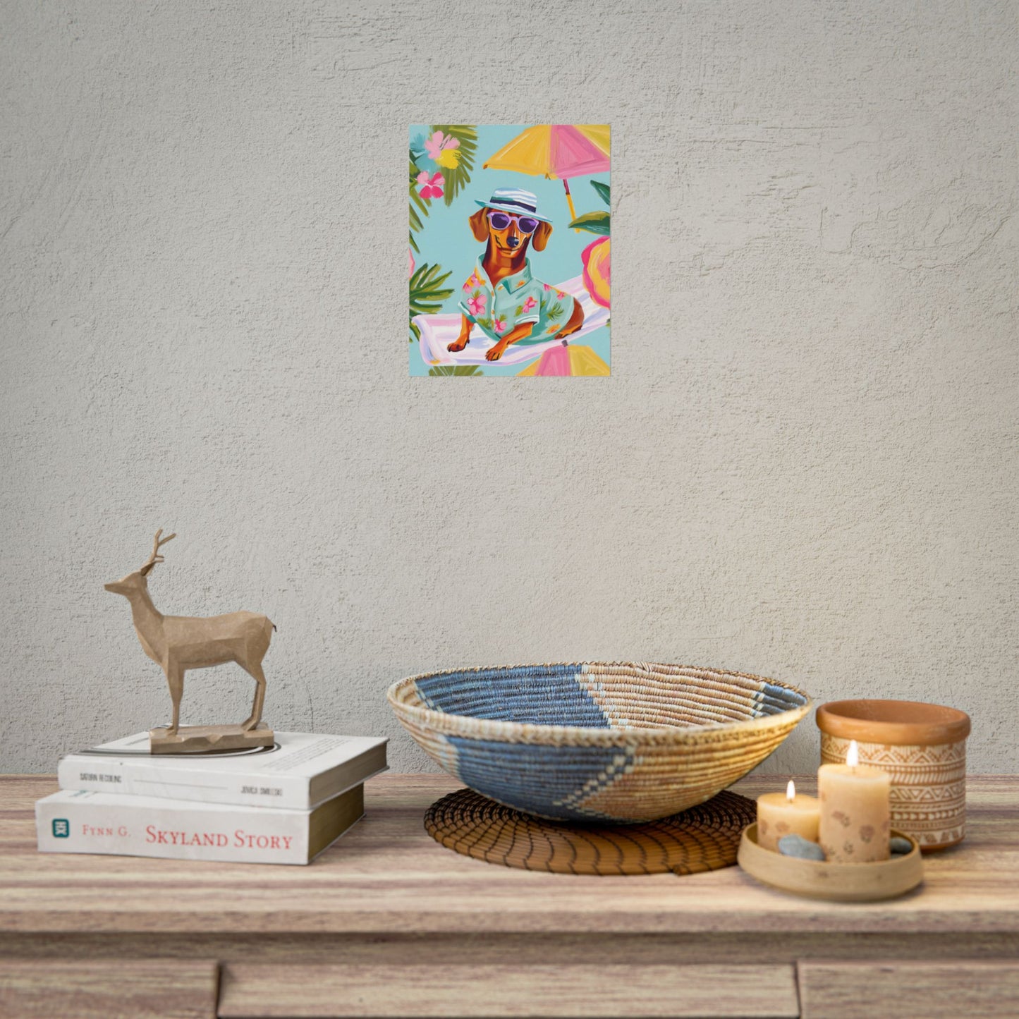 Sophisticated Dachshund Poster Dog Wall Art Animal Lover Game Room Decoration Weiner Dog