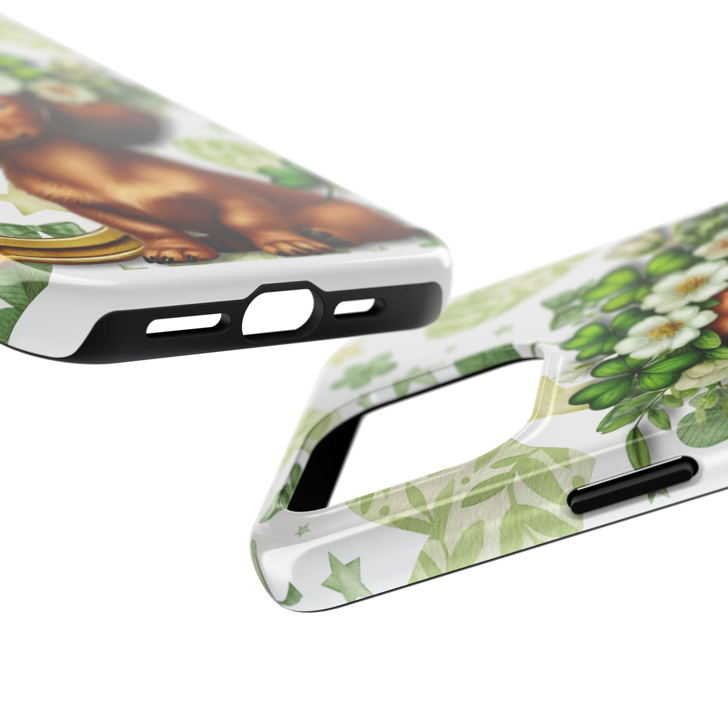 St Patricks Cute Dachshund Phone Case Dog Lover Gift Tough Phone Cover Patty