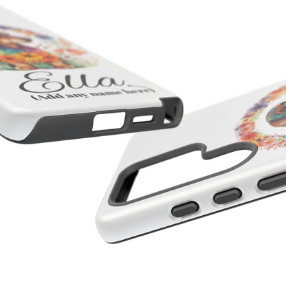 Personalized Dachshund Case for Pet Lovers Floral Phone Case Custom Name Phone