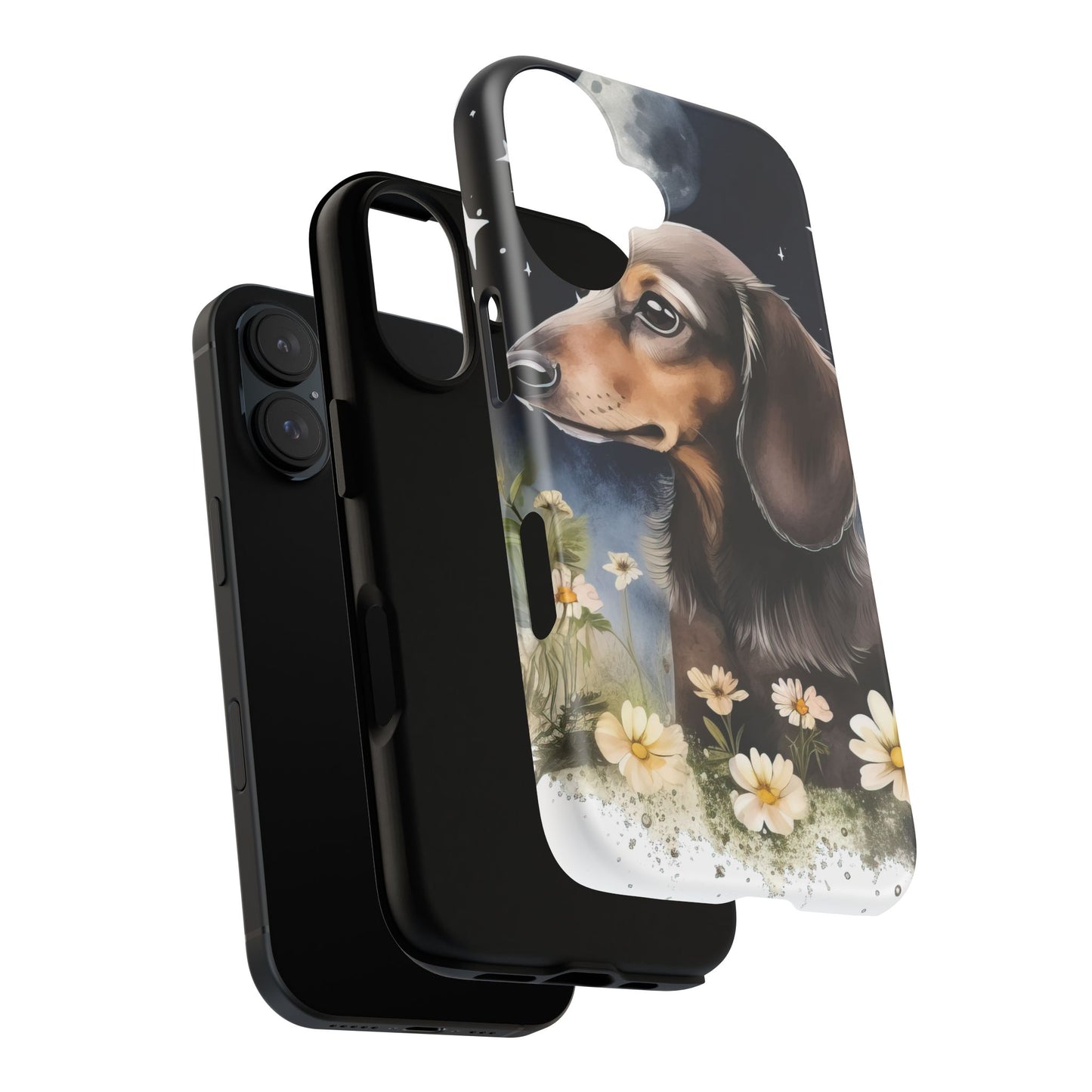 Vibrant Dachshund Moonlight Phone Case - Dog Apple Pixel Galaxy
