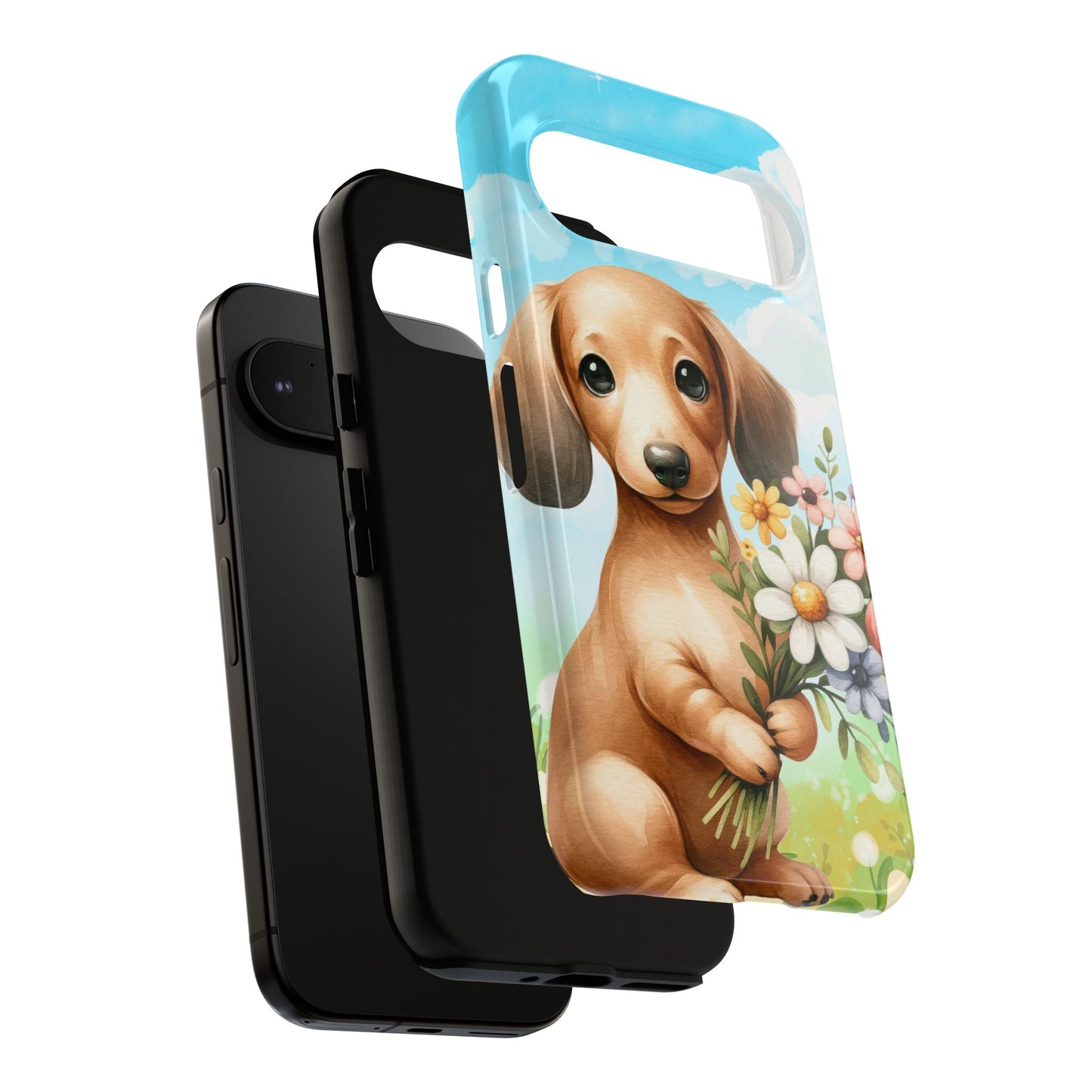 Watercolor Dachshund Dog Phone Case - Rescue Dog Apple Pixel Galaxy Spring