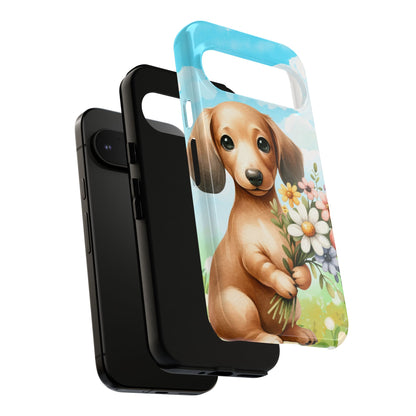 Watercolor Dachshund Dog Phone Case - Rescue Dog Apple Pixel Galaxy Spring