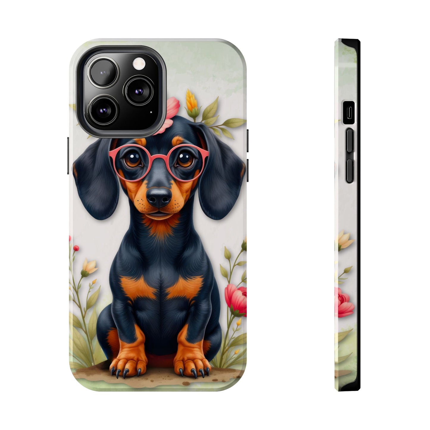 Cute Dachshund Phone Case, Dog Lover Gift, Tough Phone Cover, Pet Accessory,
