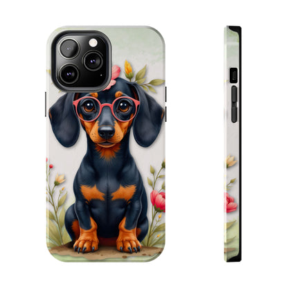 Cute Dachshund Phone Case, Dog Lover Gift, Tough Phone Cover, Pet Accessory,