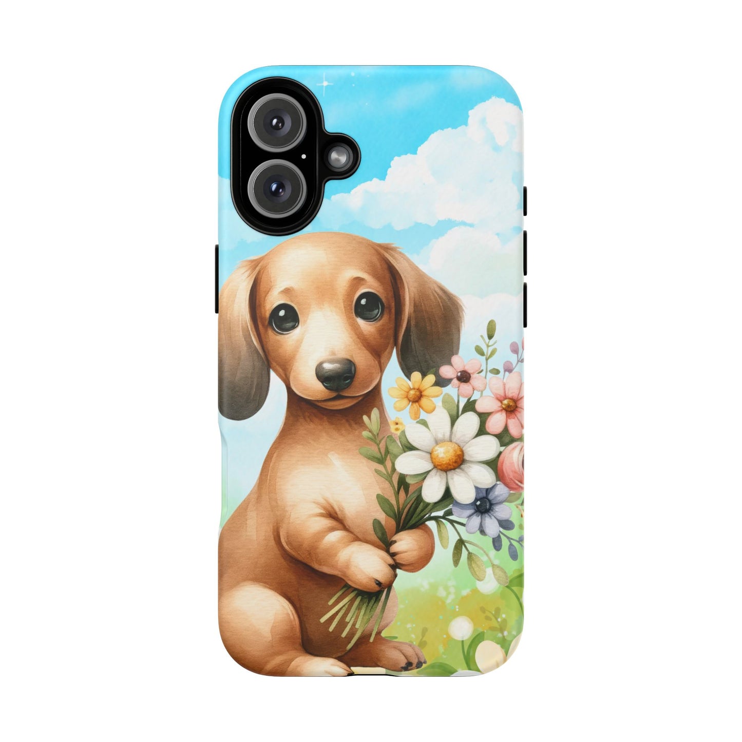 Watercolor Dachshund Dog Phone Case - Rescue Dog Apple Pixel Galaxy Spring
