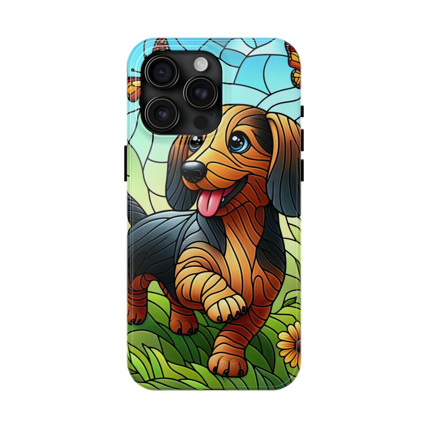 Cute Dachshund Phone Case, Dog Lover Gift, Tough Phone Cover, Pet Accessory,