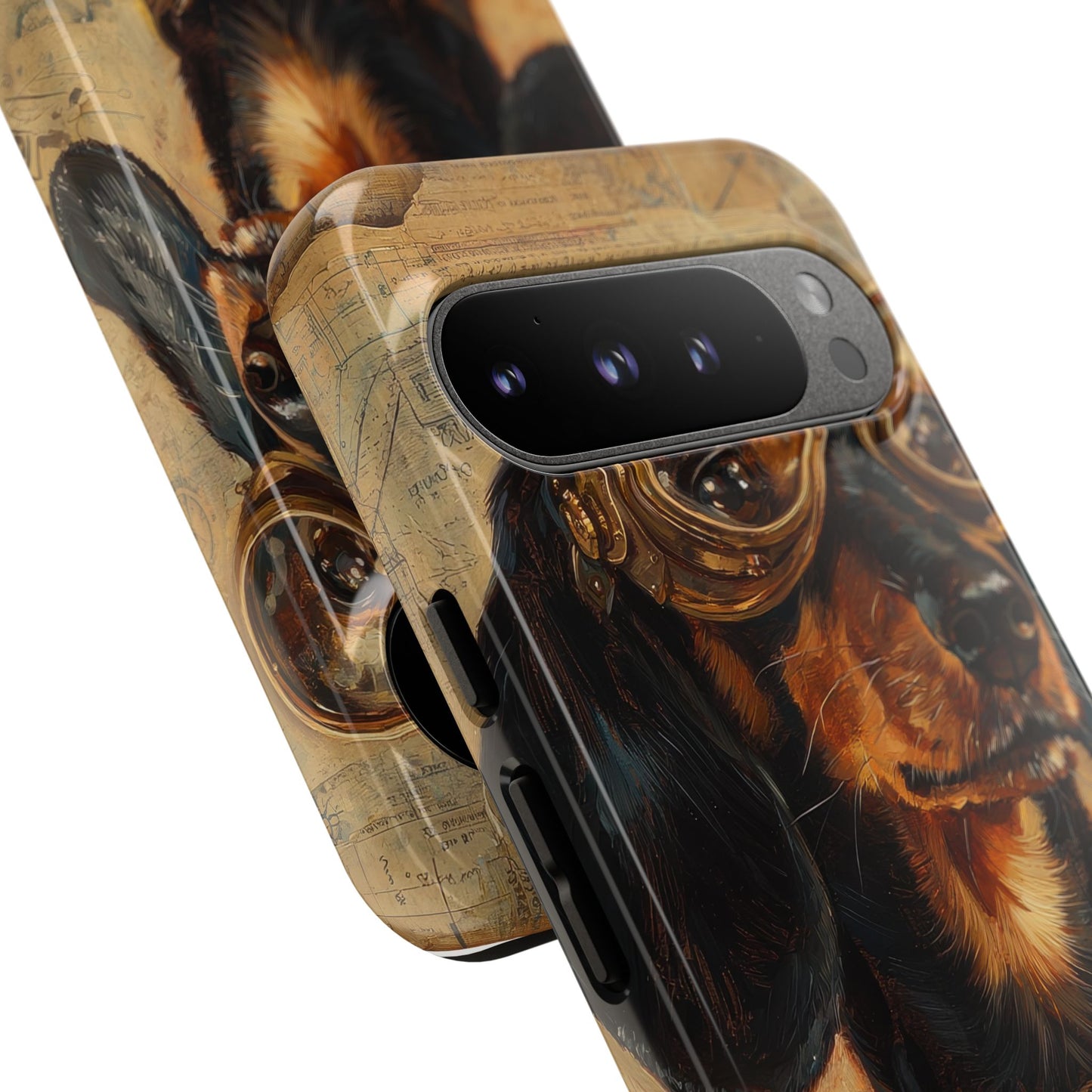 Steam Punk Dachshund Mens Phone Case - Dog Apple Pixel Galaxy