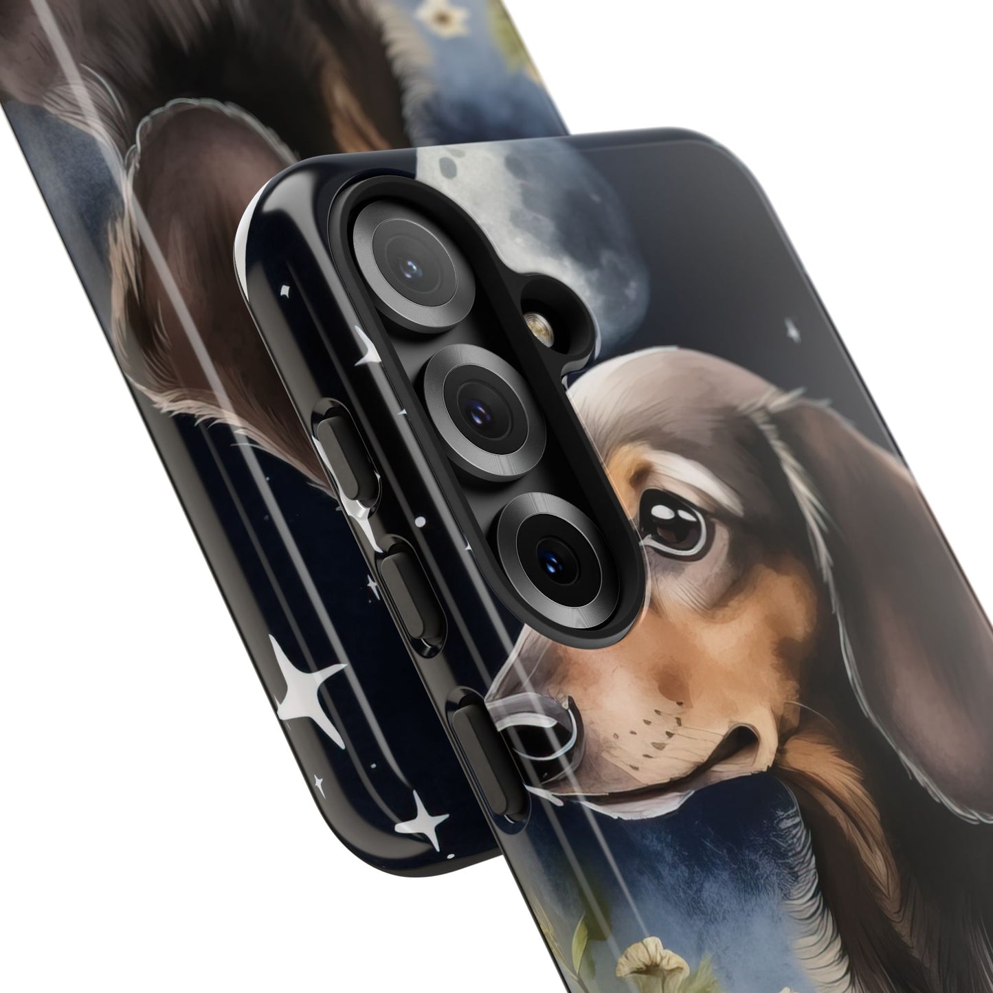 Vibrant Dachshund Moonlight Phone Case - Dog Apple Pixel Galaxy