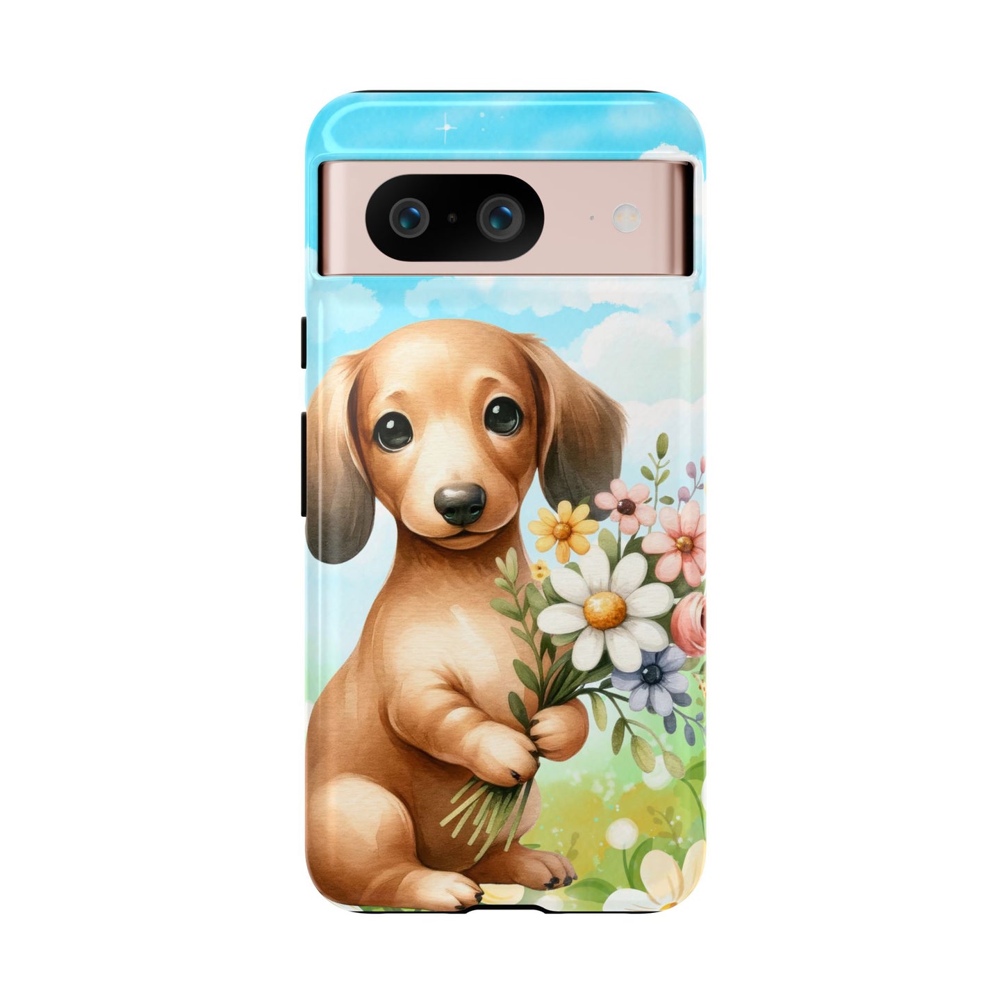 Watercolor Dachshund Dog Phone Case - Rescue Dog Apple Pixel Galaxy Spring