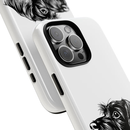 Simple Wire Haired Dachshund Mens Phone Case - Dog Apple Pixel Galaxy