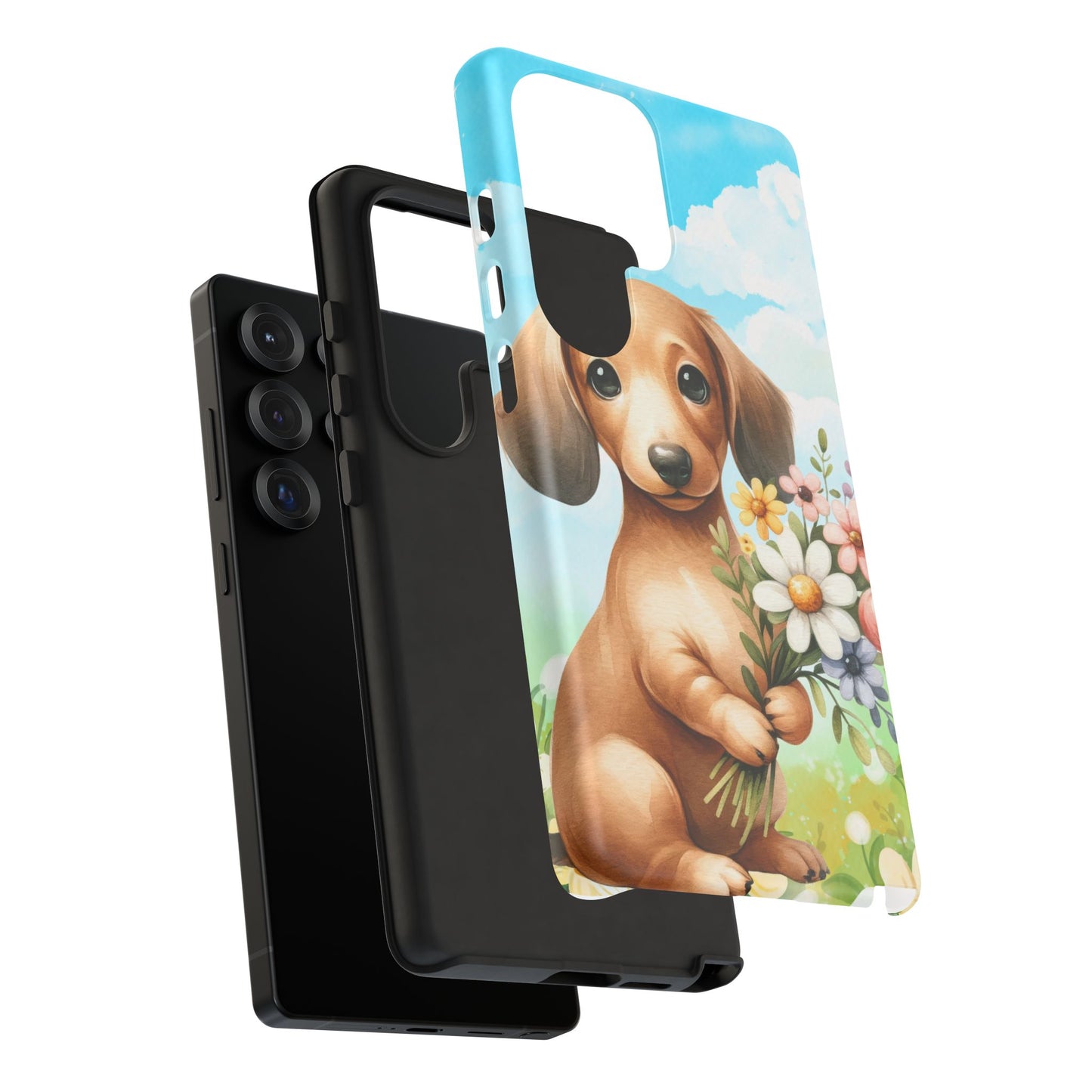 Watercolor Dachshund Dog Phone Case - Rescue Dog Apple Pixel Galaxy Spring