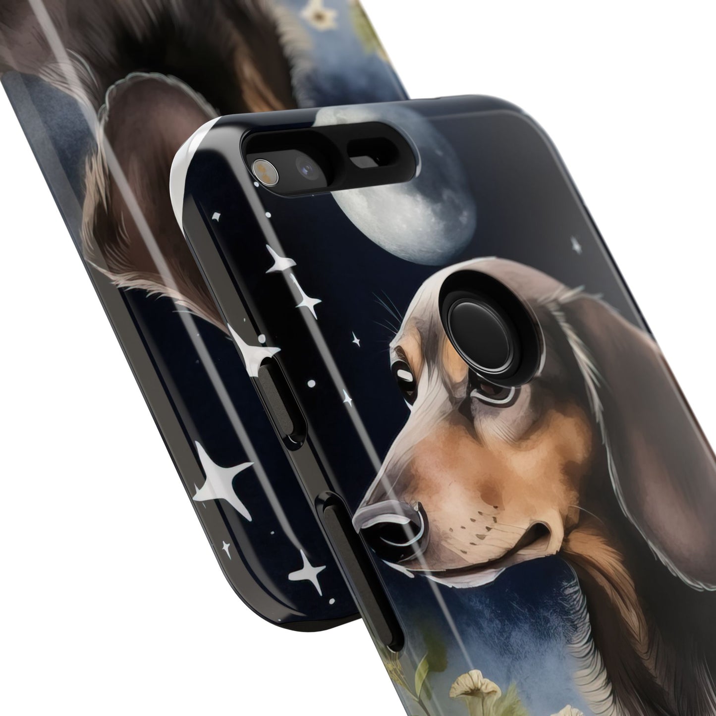 Vibrant Dachshund Moonlight Phone Case - Dog Apple Pixel Galaxy