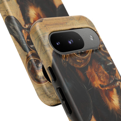 Steam Punk Dachshund Mens Phone Case - Dog Apple Pixel Galaxy