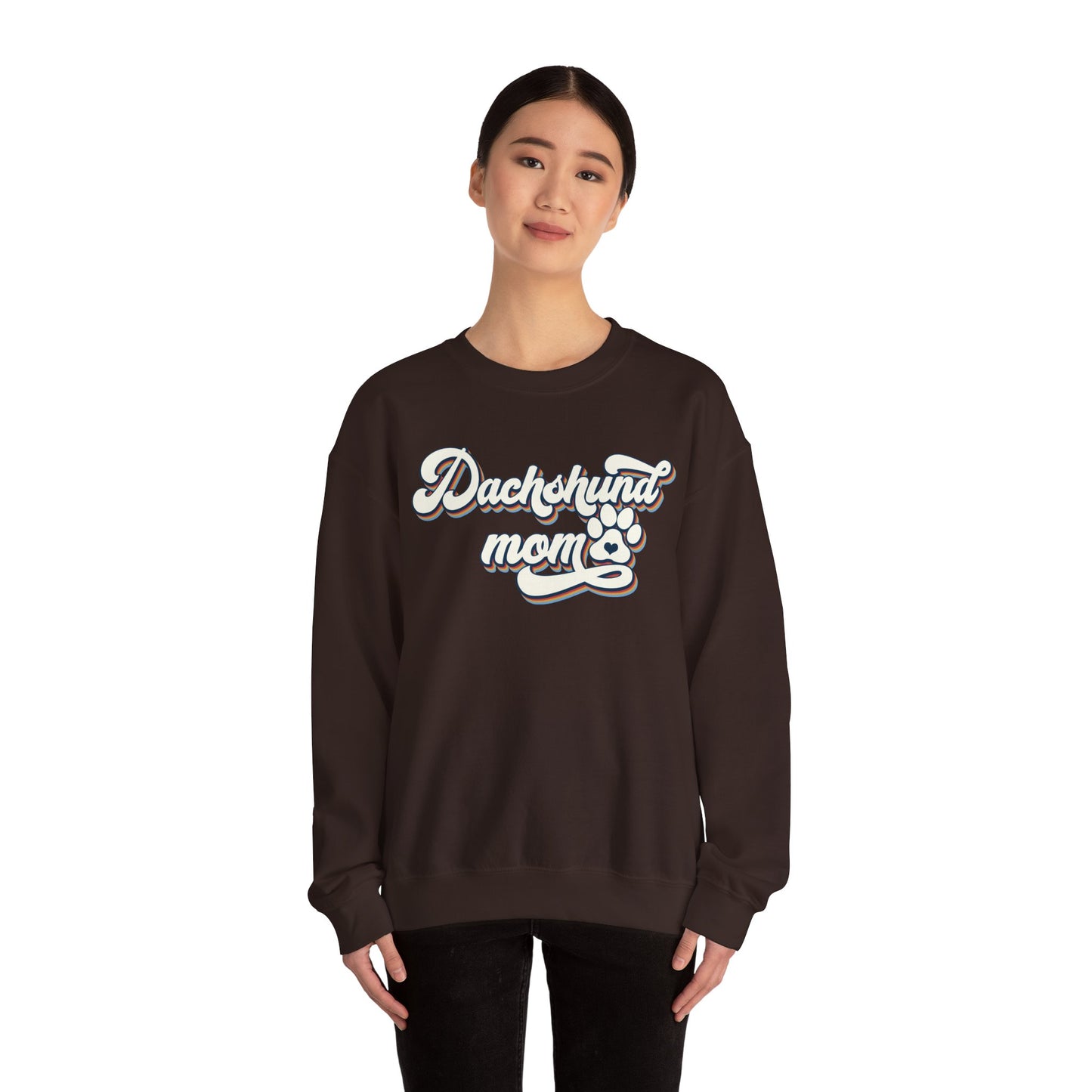 Dachshund Mom Sweatshirt, Dog Lover Gift, Funny Weiner Dog Jumper, Classic Sausage Dog Crewneck, Pet Owner Apparel