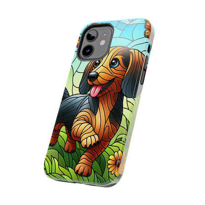Cute Dachshund Phone Case, Dog Lover Gift, Tough Phone Cover, Pet Accessory,