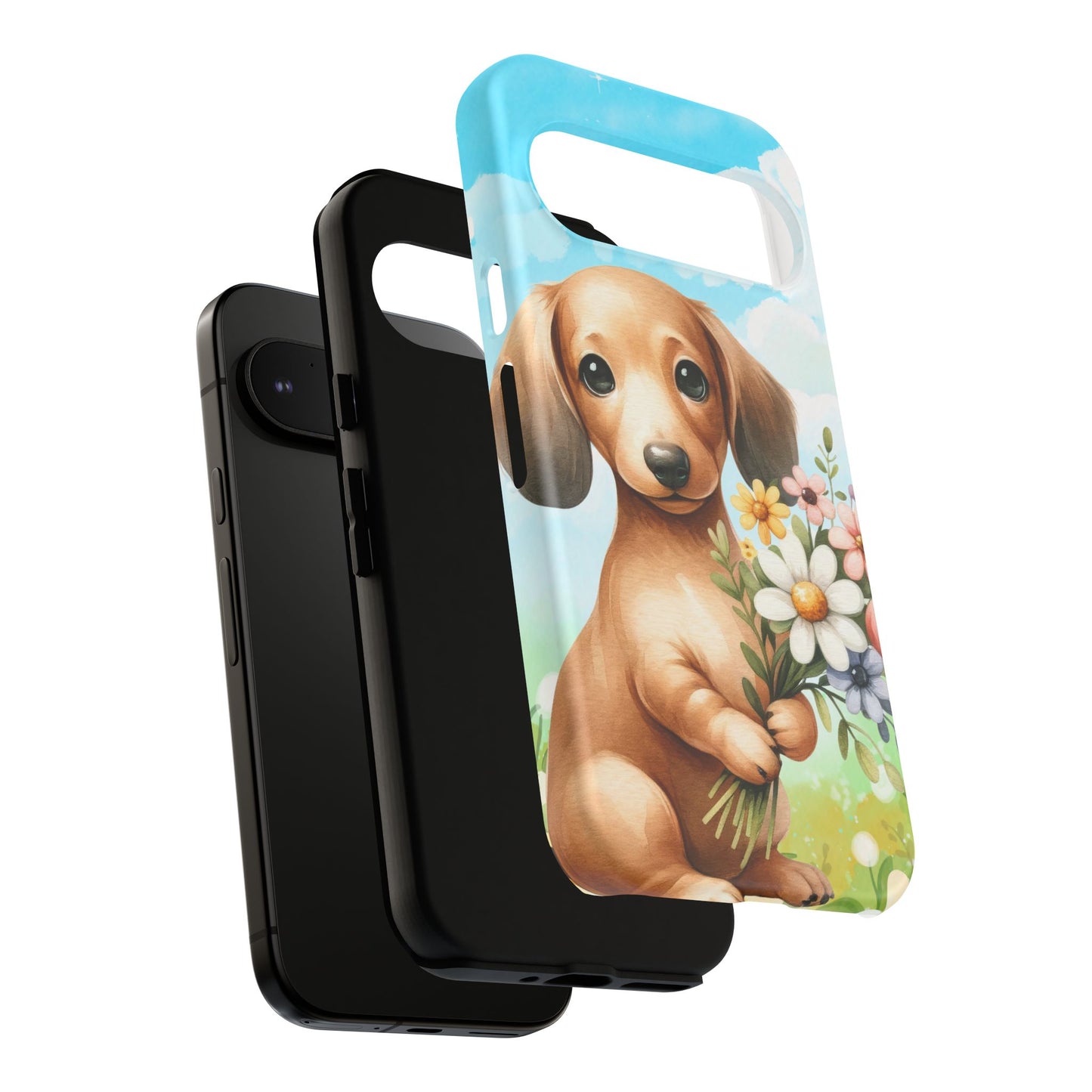 Watercolor Dachshund Dog Phone Case - Rescue Dog Apple Pixel Galaxy Spring