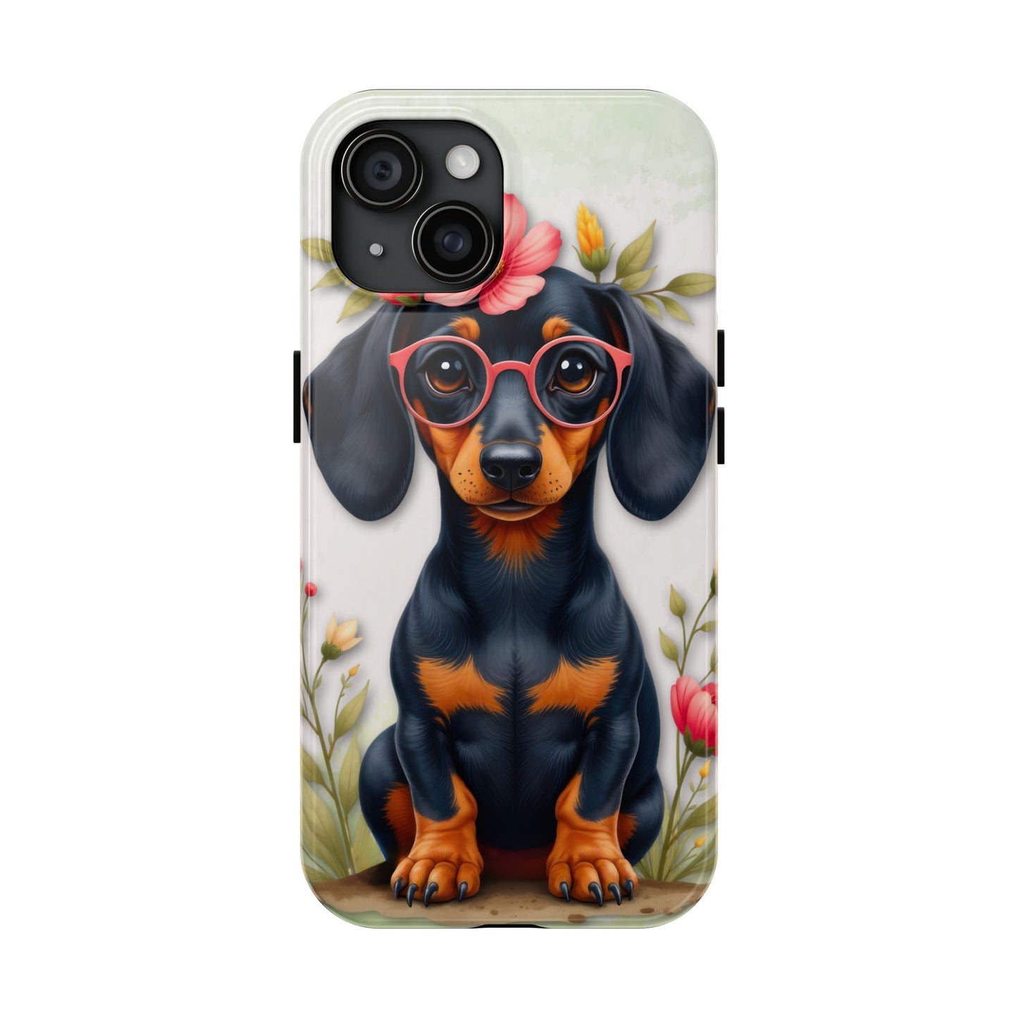 Cute Dachshund Phone Case, Dog Lover Gift, Tough Phone Cover, Pet Accessory,