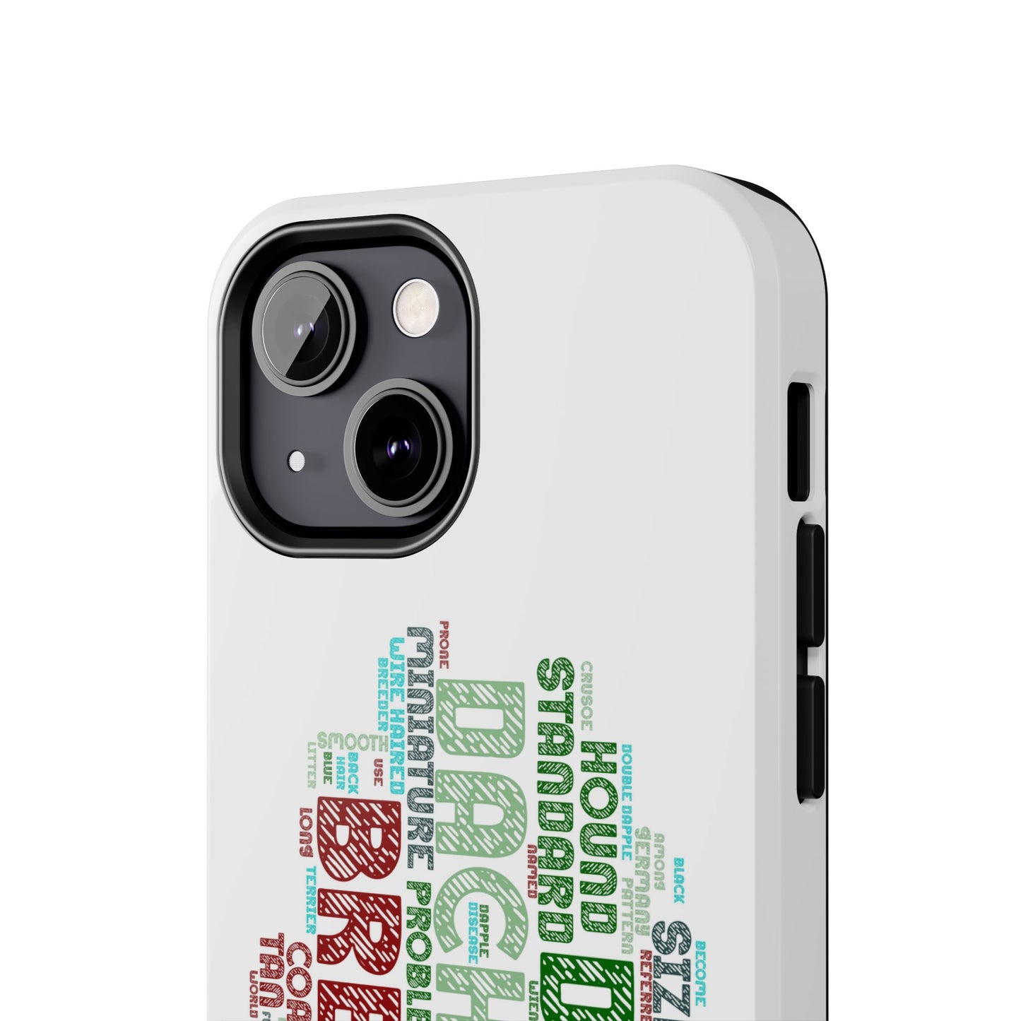 Dachshund Phone Case Dog Lover Gift Tough Phone Cover Doxie Word Art