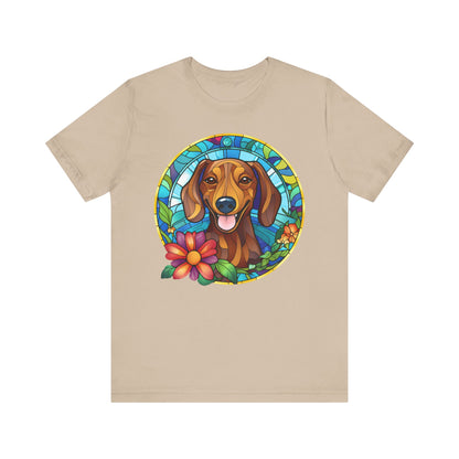 Adorable Dachshund Doxie Stained Glass