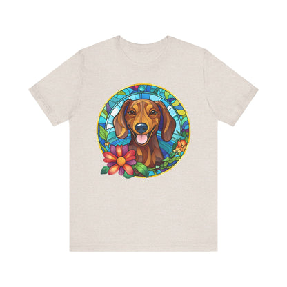 Adorable Dachshund Doxie Stained Glass