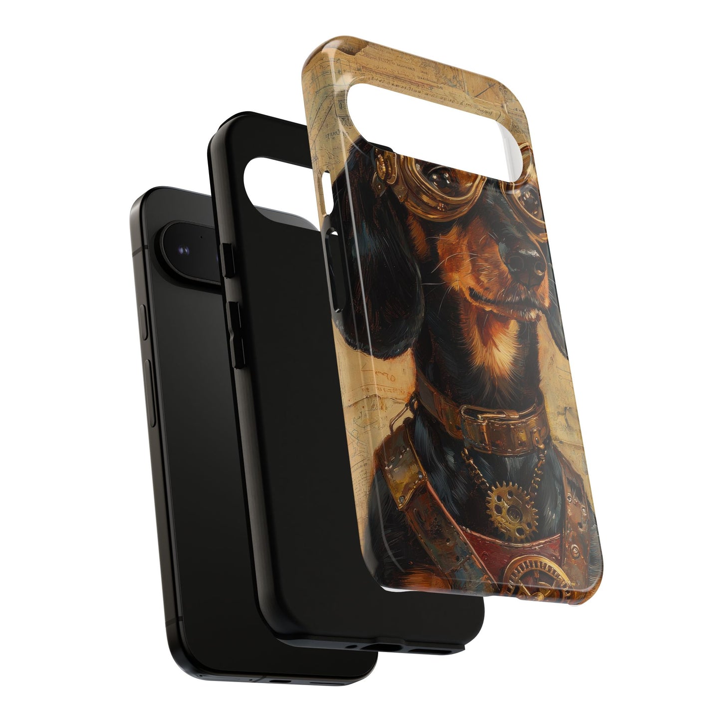 Steam Punk Dachshund Mens Phone Case - Dog Apple Pixel Galaxy