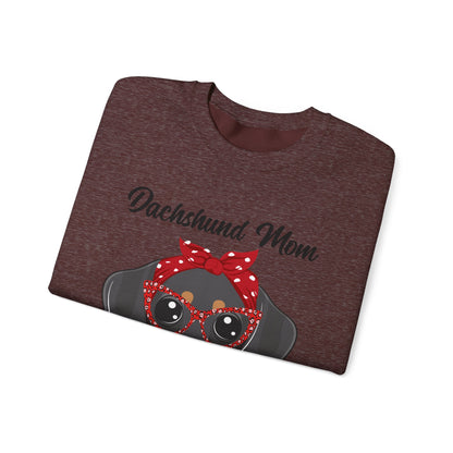 Dachshund Mom Sweatshirt, Dog Lover Gift, Funny Weiner Dog Jumper, Classic Sausage Dog Crewneck, Pet Owner Apparel Doxie