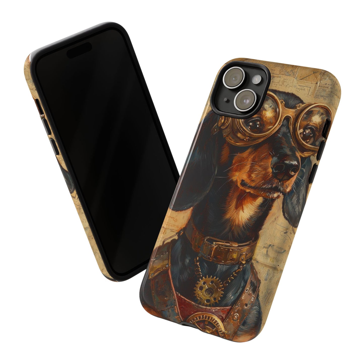 Steam Punk Dachshund Mens Phone Case - Dog Apple Pixel Galaxy