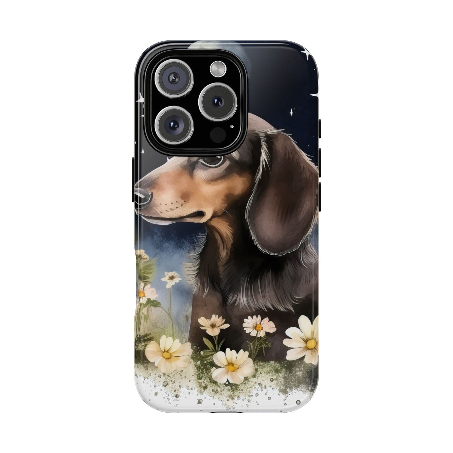 Vibrant Dachshund Moonlight Phone Case - Dog Apple Pixel Galaxy