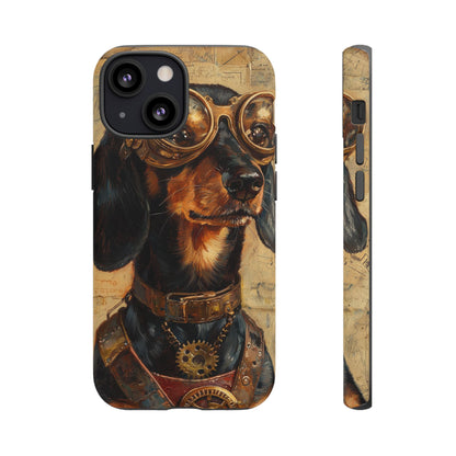 Steam Punk Dachshund Mens Phone Case - Dog Apple Pixel Galaxy