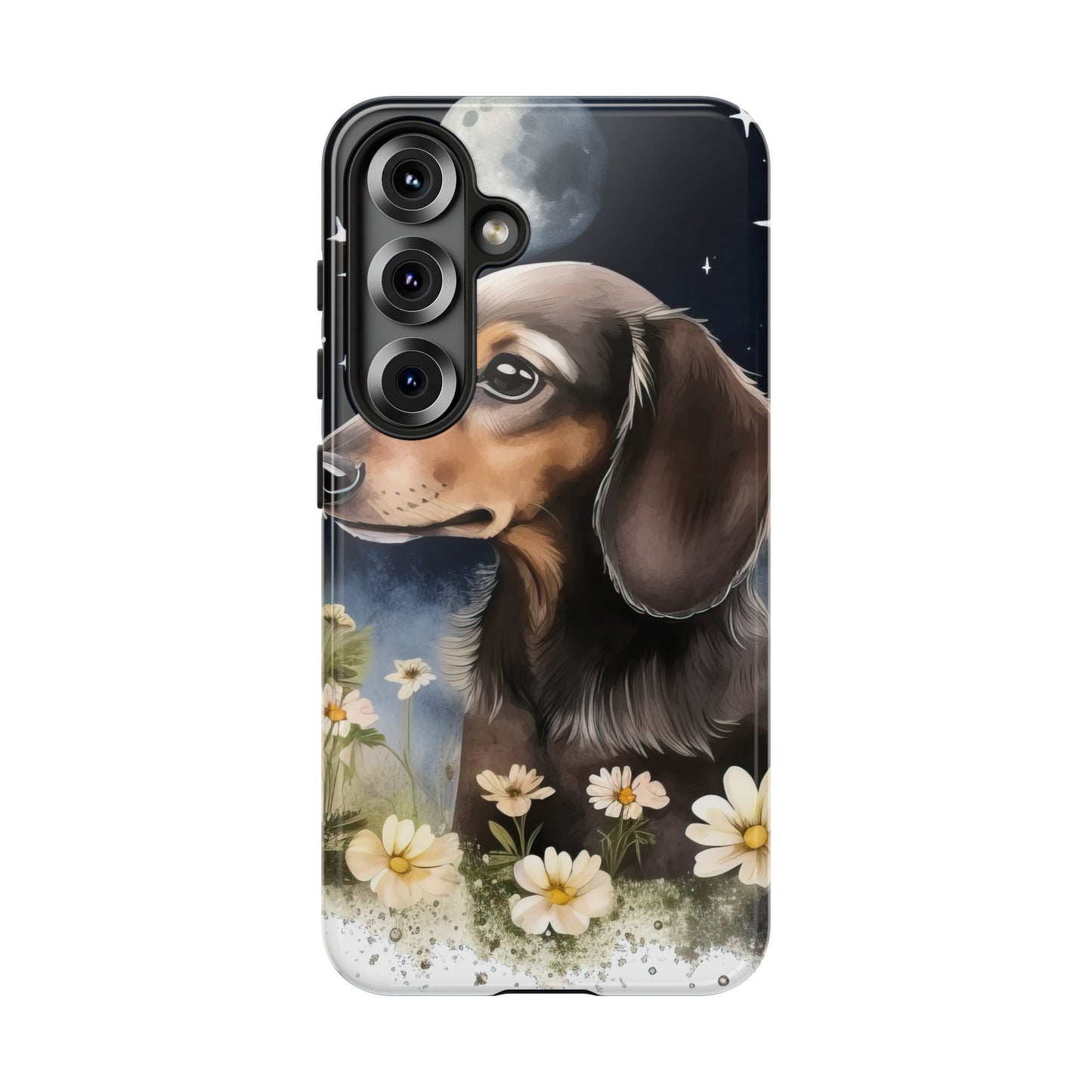 Vibrant Dachshund Moonlight Phone Case - Dog Apple Pixel Galaxy
