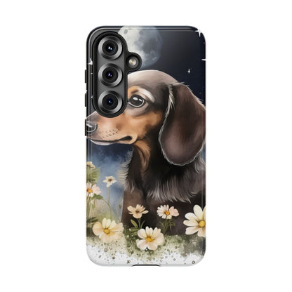 Vibrant Dachshund Moonlight Phone Case - Dog Apple Pixel Galaxy