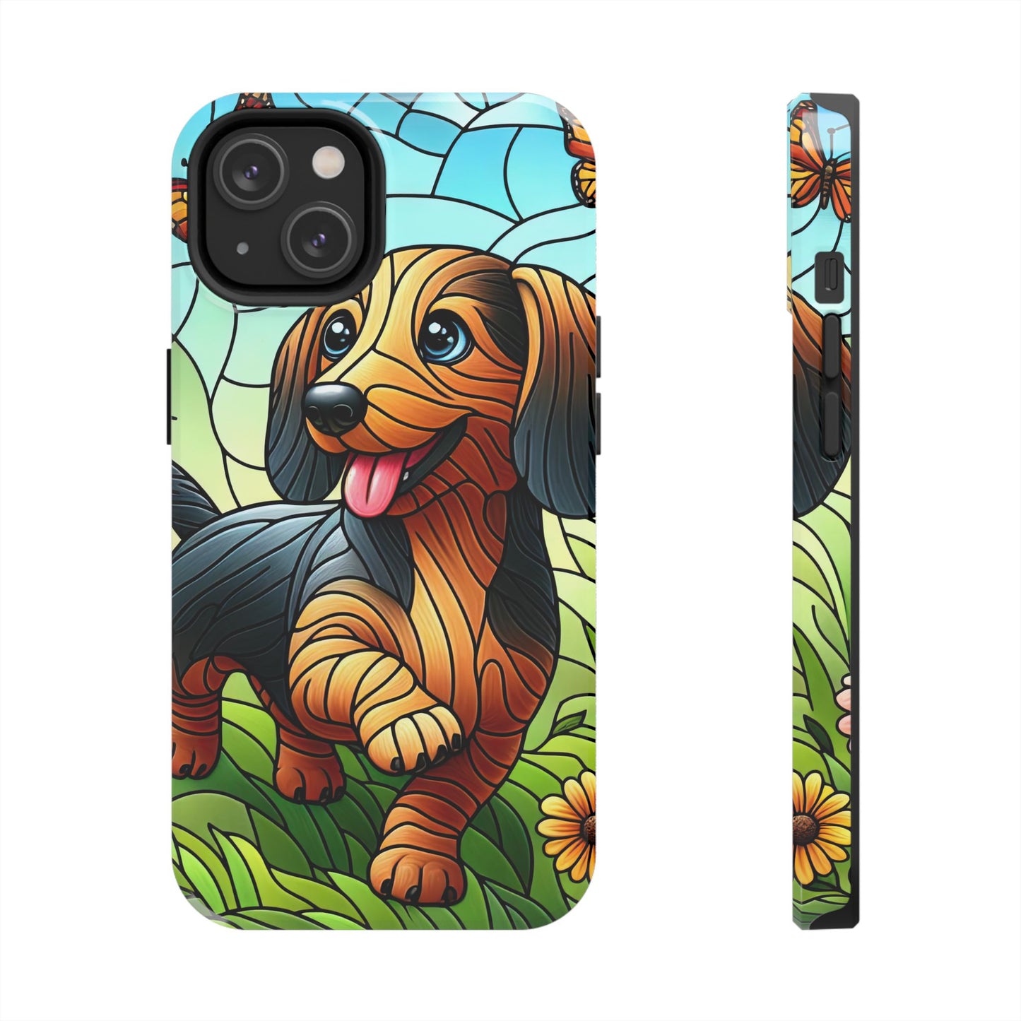 Cute Dachshund Phone Case, Dog Lover Gift, Tough Phone Cover, Pet Accessory,