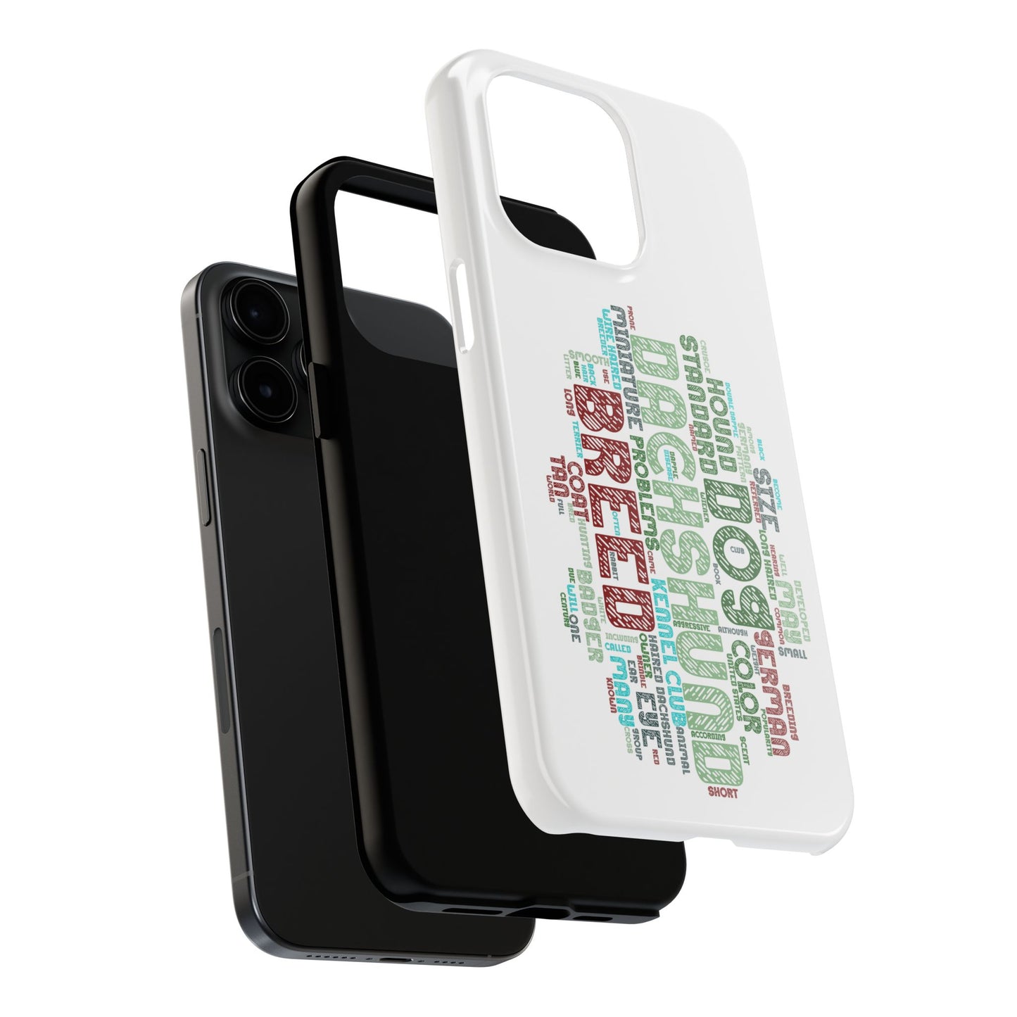 Dachshund Phone Case Dog Lover Gift Tough Phone Cover Doxie Word Art