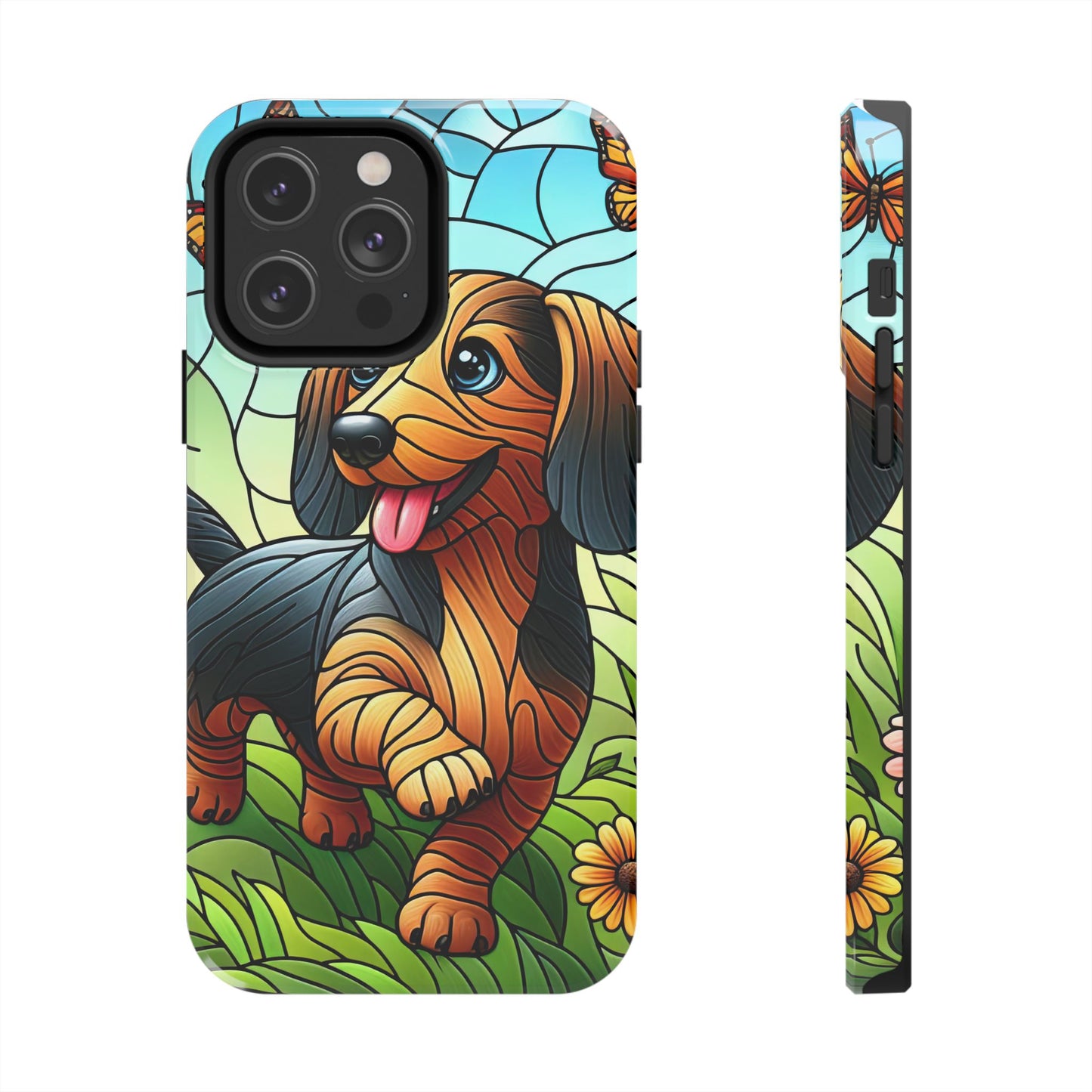 Cute Dachshund Phone Case, Dog Lover Gift, Tough Phone Cover, Pet Accessory,