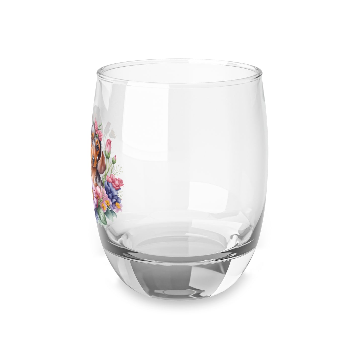 Unique Gift for Dog Lovers, Dachshund Drinking Glass Floral