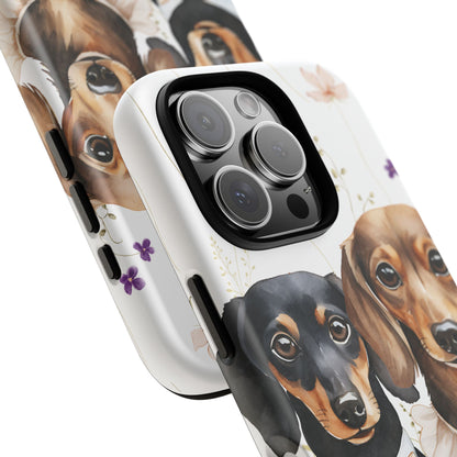 Wedding Dachshund Dog Phone Case - Bridal Gift Flower Girl Apple Pixel Galaxy