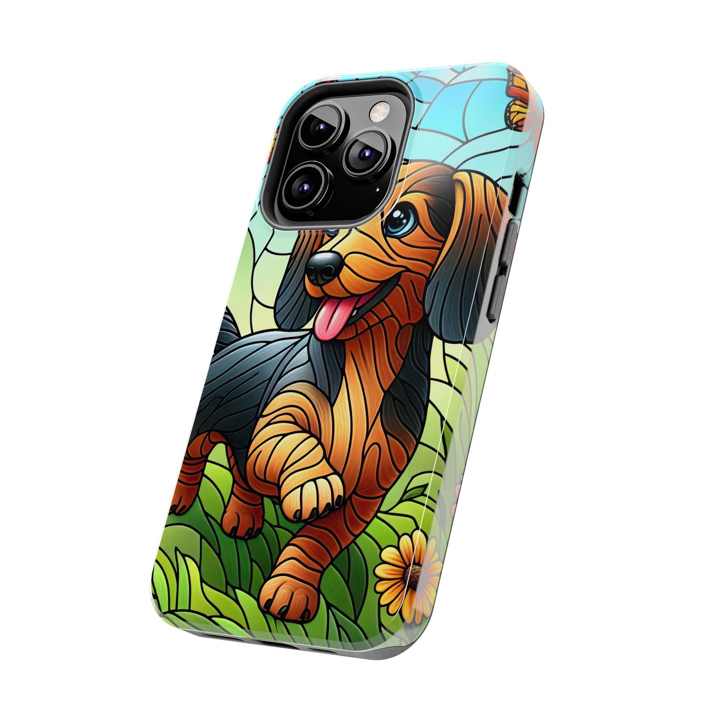 Cute Dachshund Phone Case, Dog Lover Gift, Tough Phone Cover, Pet Accessory,