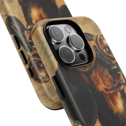 Steam Punk Dachshund Mens Phone Case - Dog Apple Pixel Galaxy