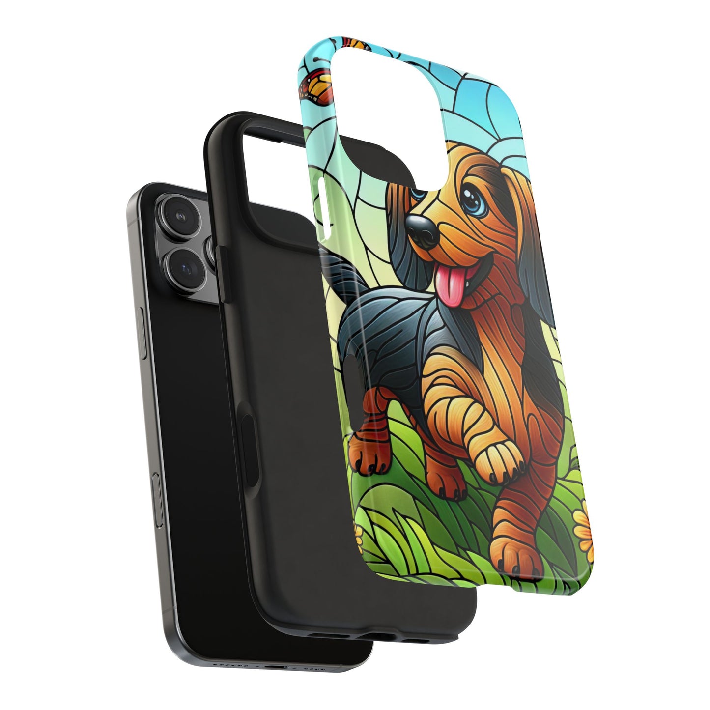 Cute Dachshund Phone Case, Dog Lover Gift, Tough Phone Cover, Pet Accessory,