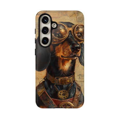 Steam Punk Dachshund Mens Phone Case - Dog Apple Pixel Galaxy