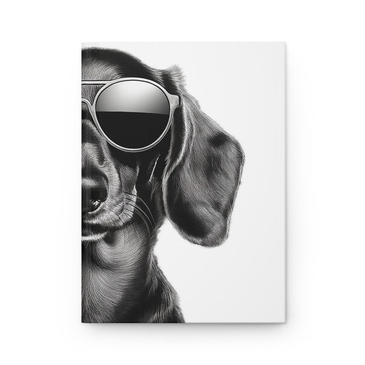 Cool Dog Hardcover Journal Pet Lover Journal Dog Themed Dachshund Mens Gift