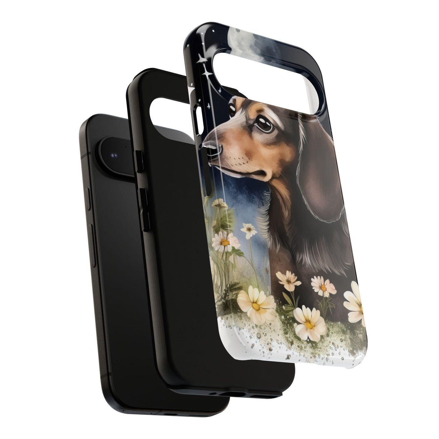 Vibrant Dachshund Moonlight Phone Case - Dog Apple Pixel Galaxy