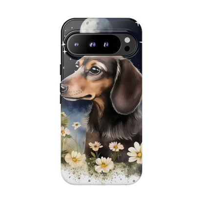 Vibrant Dachshund Moonlight Phone Case - Dog Apple Pixel Galaxy